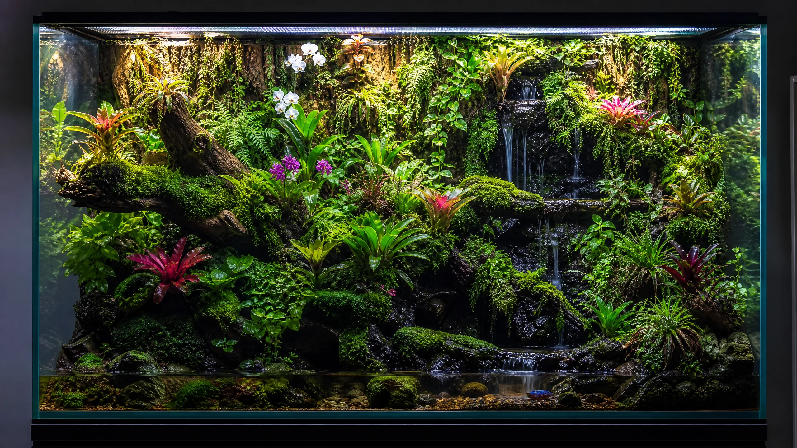 大型热带雨林生﻿态缸造景‍成品展示
